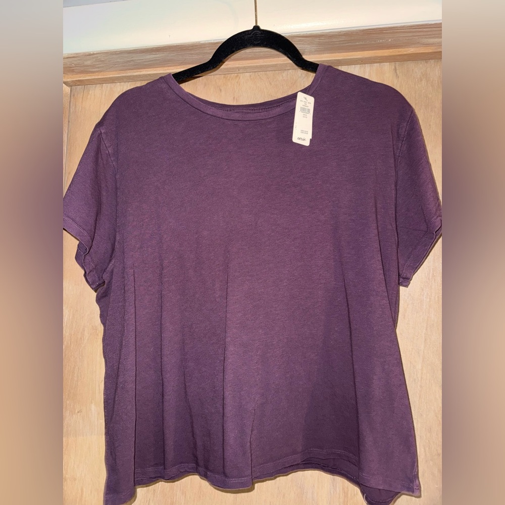 NEW Aerie Plum Vintage Short Sleeve Tee size XL